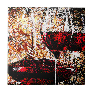 Abstract with Wine Tile