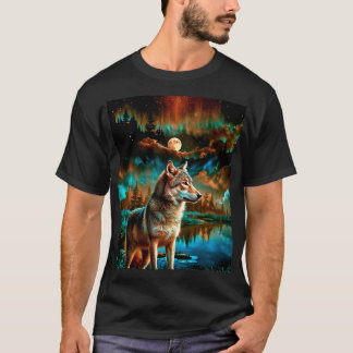 Abstract Wolf in Woods T-Shirt