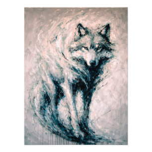 Abstract Wolf Painting Photo Print