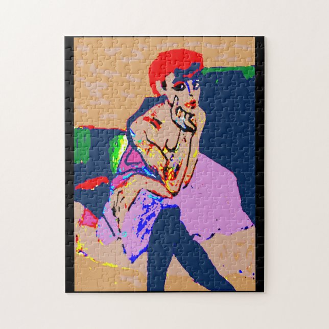Abstract Woman Art Deco Jigsaw Puzzle (Vertical)