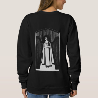 Abstract Woman Drawing Art Vintage Minimalist Back Sweatshirt