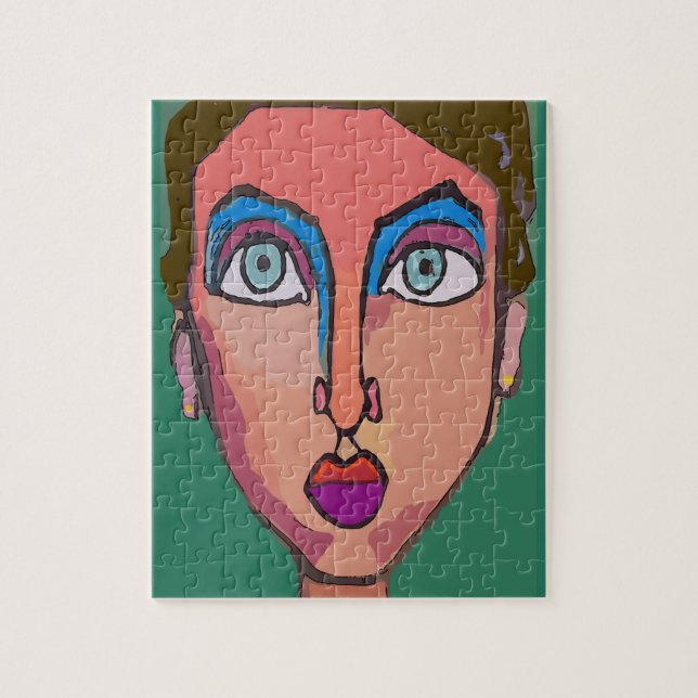 Abstract Woman Face Jigsaw Puzzle (Vertical)