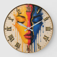 Abstract Woman Face Modern Pop Art Portrait