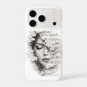 Abstract Woman Face Music Art iPhone 17 Pro Case