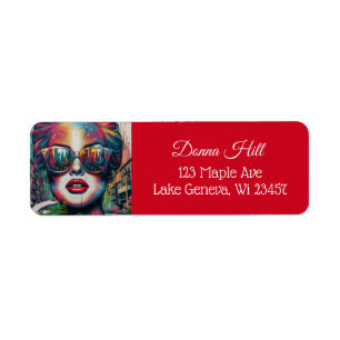 Abstract Woman in Sunglasses Ai Art