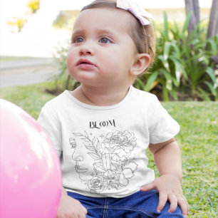 Abstract Woman Line Art, bohemian boho Baby T-Shirt