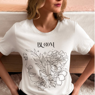 Abstract Woman Line Art, Earthy Tones Poster T-Shirt