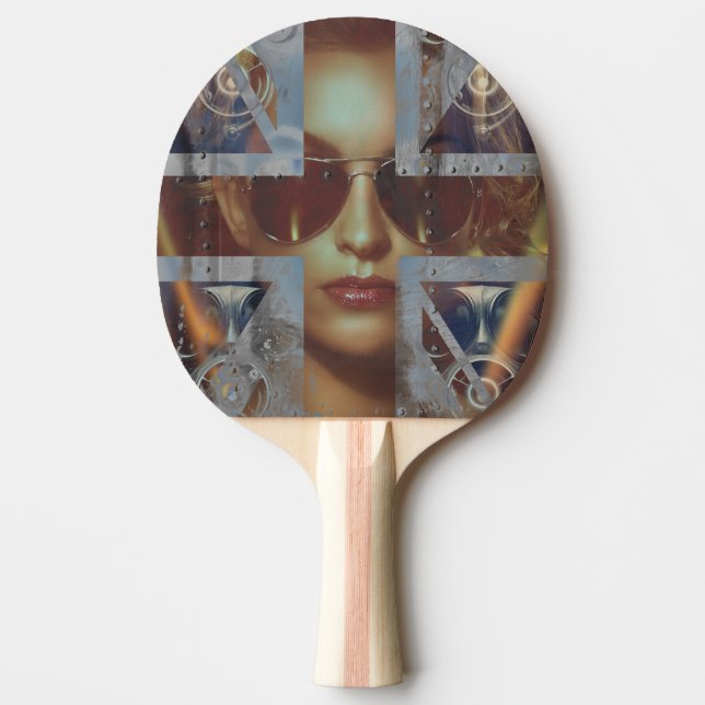 Abstract Woman Ping Pong Paddle (Front)