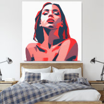 Abstract Woman Portrait Modern Art Design