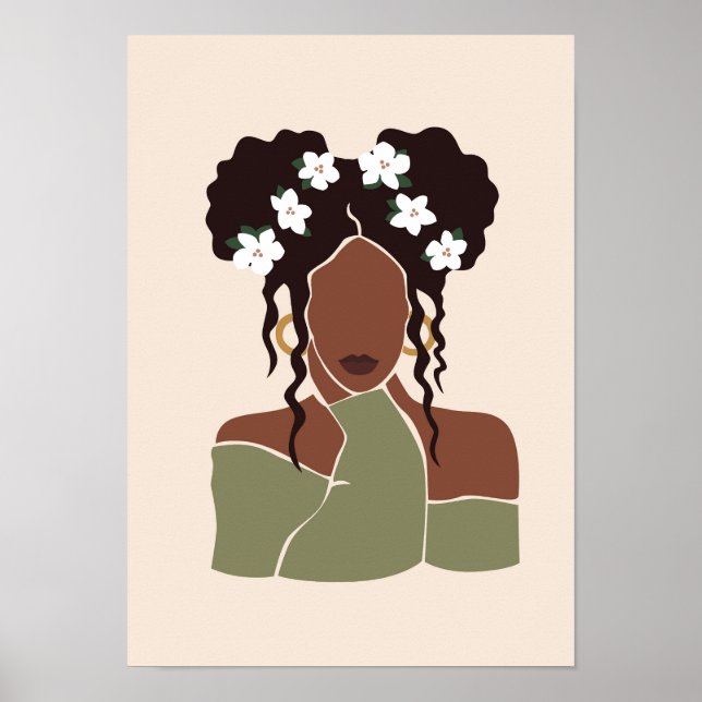 Abstract Woman Portrait Poster (Front)