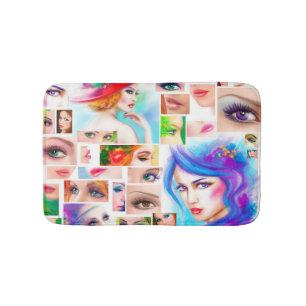Abstract womans bath mat