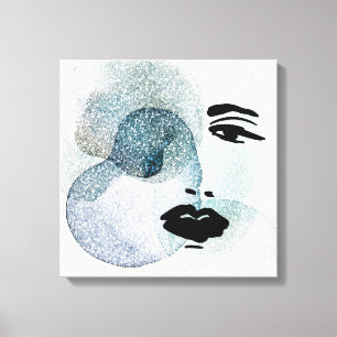 Abstract Woman's Face Canvas Print