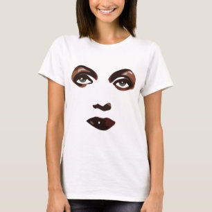 Abstract Womans Face Eyes Lips Makeup Art T-Shirt