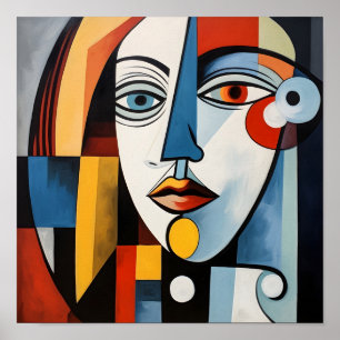 Abstract Woman's Face Poster