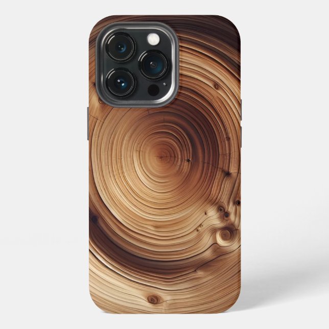 Abstract Wood Art Design Texture iPhone Case (Back)