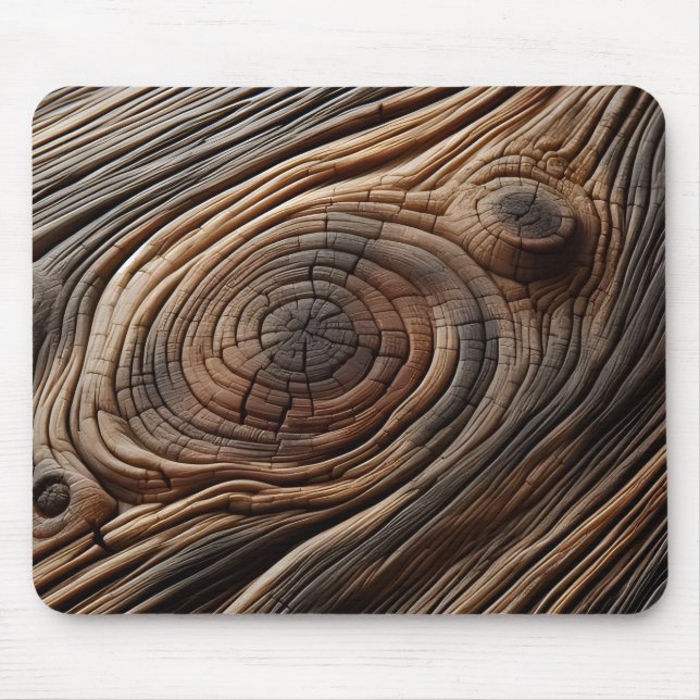 Abstract Wood Art Design Texture Mouse Pad (Front)