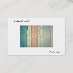 Abstract Wood Black White Minimalist Modern Business Card