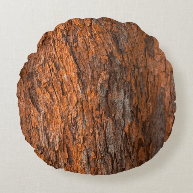 Abstract wood skin texture background. abstract, a round pillow (Front)