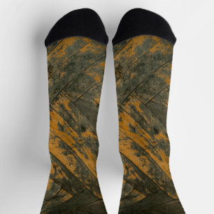 Abstract wooden texture socks