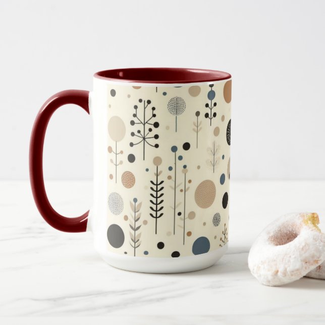 Abstract Woodland Mug (With Donut)