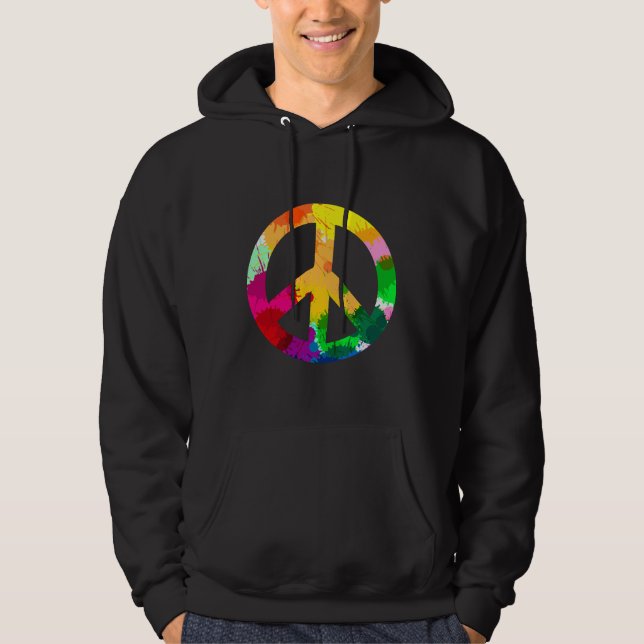 Abstract World Peace Symbol Hoodie (Front)