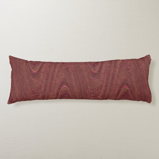 Abstract Woven Threads, Mauve Body Pillow (Front)