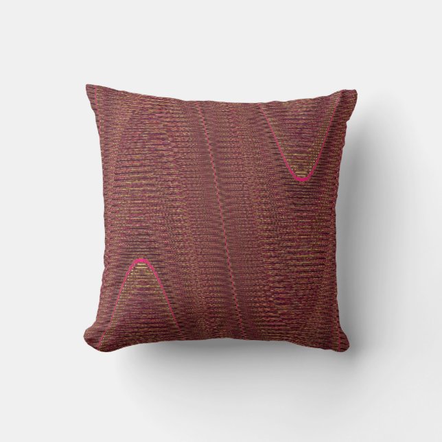 Abstract Woven Threads, Mauve Sq Throw Pillow. Throw Pillow (Front)