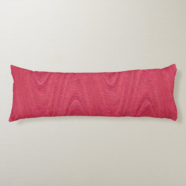 Abstract Woven Threads, Pink Body Pillow (Front)