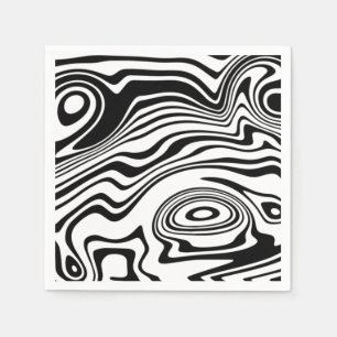 Abstract Wrapped Waves Napkins - Choose Colour