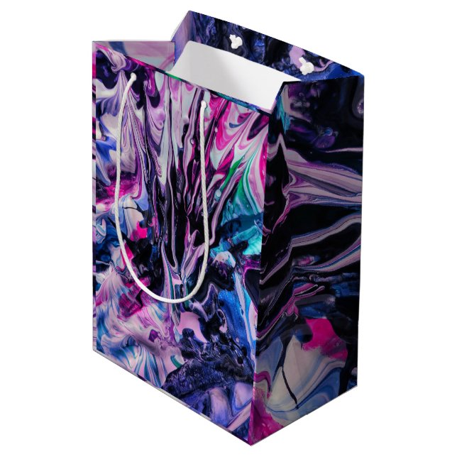 Abstract Wraps 9 Medium Gift Bag (Back Angled)