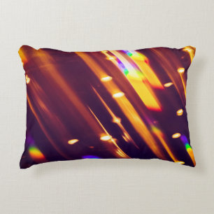 Abstract xmas Gold sparkles or glitter lights. Chr Accent Pillow