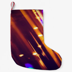 Abstract xmas Gold sparkles or glitter lights. Chr Small Christmas Stocking
