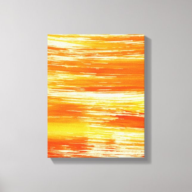 Abstract yellow background from watercolor canvas print (Front)