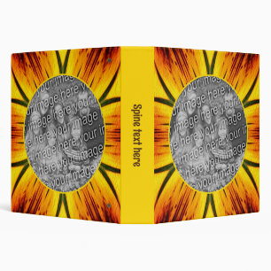 Abstract Yellow Brown Frame Create Your Own Photo Binder