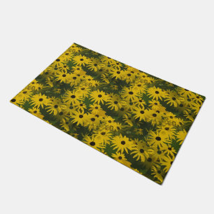 Abstract yellow flowers pattern + your ideas doormat
