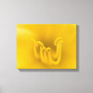 Abstract Yellow Hibiscus Flower Canvas Print