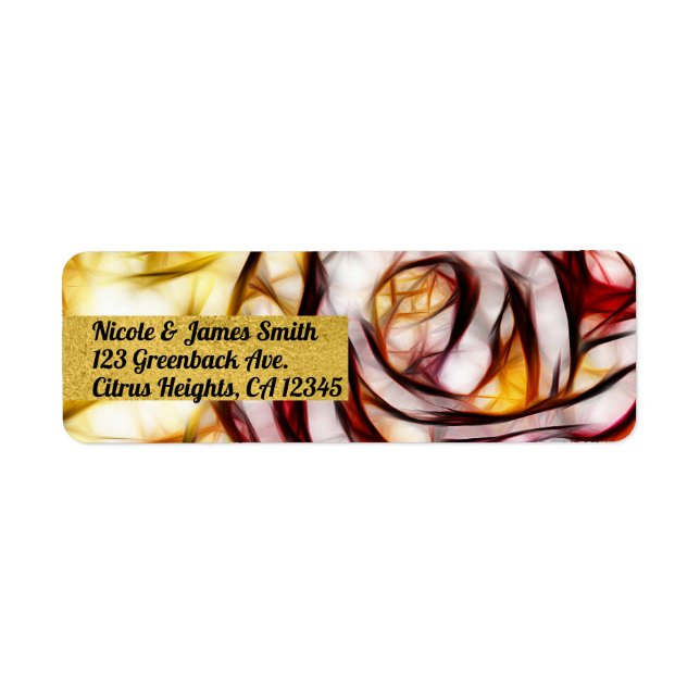 Abstract Yellow Light Rose Artistic Floral Glow (Front)