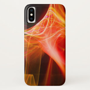 ABSTRACT YELLOW ORANGE FRACTAL SWIRLS iPhone X CASE
