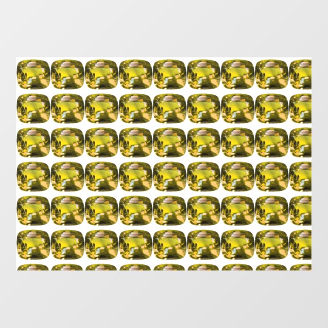 Abstract Yellow Pattern Window Cling (Sheet)