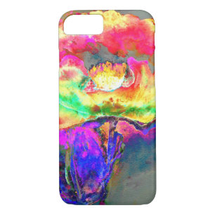 Abstract yellow pink watercolor floral painting  Case-Mate iPhone case