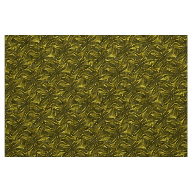 Abstract yellow Swirl Pattern Fabric (Fat Quarter)