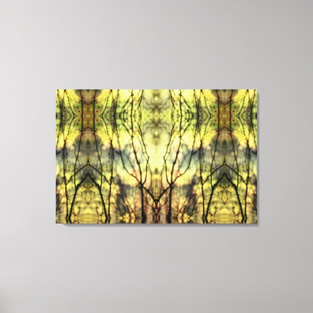 Abstract Yellow Trees Canvas Print (Front)