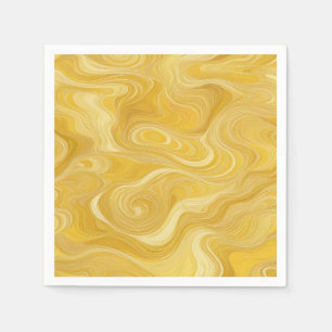 Abstract Yellow Waves Napkin