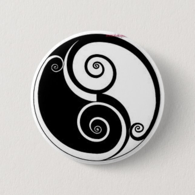 Abstract Yen Yang Backpack Pin Button (Front)