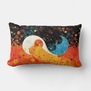  Abstract yin and yang design Lumbar Pillow
