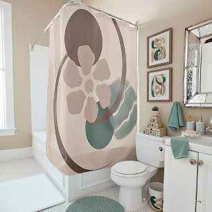 Abstract Yin Yang flower minimalist art