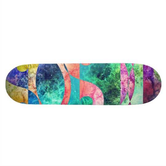 Abstract Yin Yang Nebula Skateboard #2