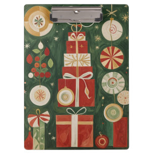 Abstract Yuletide Tapestry Clipboard
