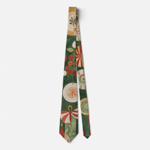 Abstract Yuletide Tapestry Tie