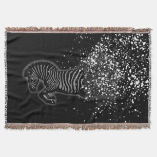 Abstract Zebra in Motion Liquid Throw Blanket